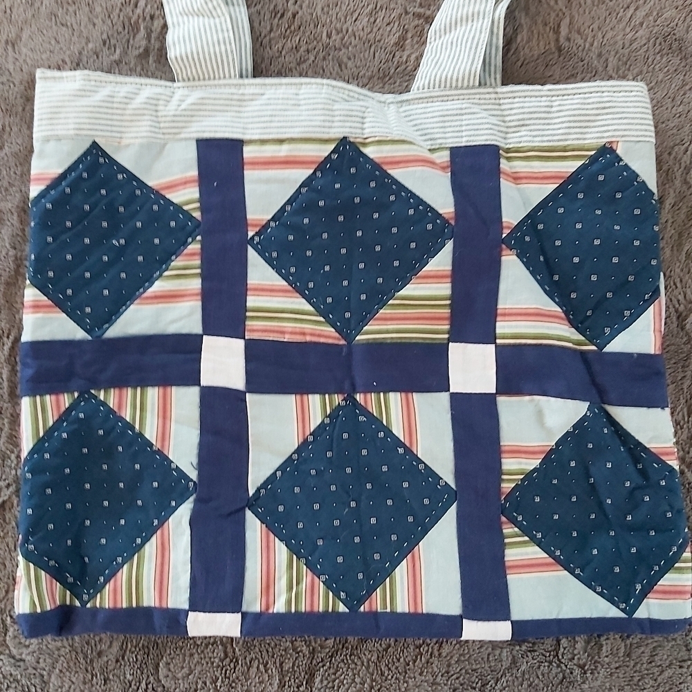 handcrafted Patchwork Tote - Picture 2 of 3